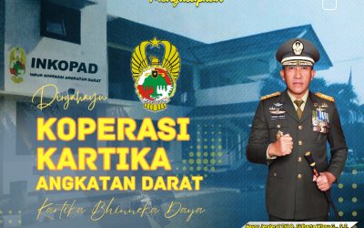 Gubernur Akademi Militer Beserta Persit Kartika Chandra Kirana PCBS Akmil dan Keluarga Besar Akademi Militer Mengucapkan Dirgahayu Koperasi Kartika Angkatan Darat “Kartika Bhinneka Daya”.