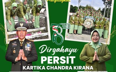 Gubernur Akademi Militer Beserta Persit Kartika Chandra Kirana PCBS Akmil dan Keluarga Besar Akademi Militer Mengucapkan Dirgahayu Persit “Kartika Chandra Kirana”.