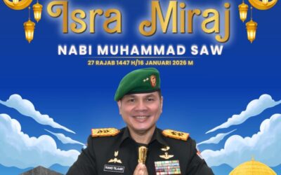 Gubernur Akademi Militer beserta seluruh civitas Akademi Militer mengucapkan selamat memperingati Isra’ Mi’raj Nabi Muhammad SAW 27 Rajab 1447 H / 16 Januari 2026 M.Semoga momentum Isra’ Mi’raj ini menguatkan keimanan, ketakwaan, serta menambah semangat dalam menjalankan tugas pengabdian kepada bangsa dan negara.Mari meneladani nilai-nilai spiritual Nabi Muhammad SAW dan memperkuat ukhuwah dalam kehidupan bermasyarakat, berbangsa, dan bernegara.”Meningkatkan Keimanan, Memperkokoh Persatuan.”