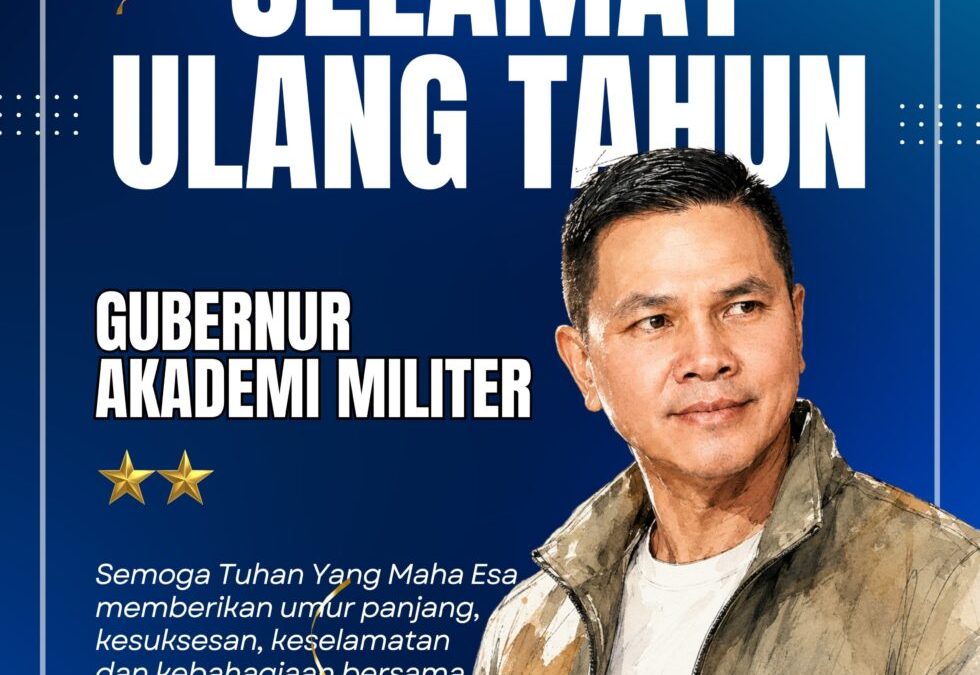 Selamat Ulang Tahun Gubernur Akademi Militer Mayjen TNI Rano Tilaar Semoga Tuhan Yang Maha Esa Memberikan umur panjang, kesuksesan, keselamatan dan kebahagiaan bersama keluarga tercinta.